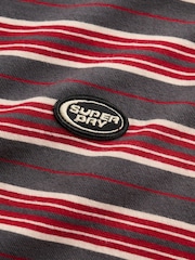 SUPERDRY Red Oversized Stripe T-Shirt - Image 8 of 8