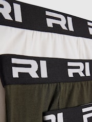 River Island Green Branded Waistband Boxers 5 Pack - Image 3 of 4