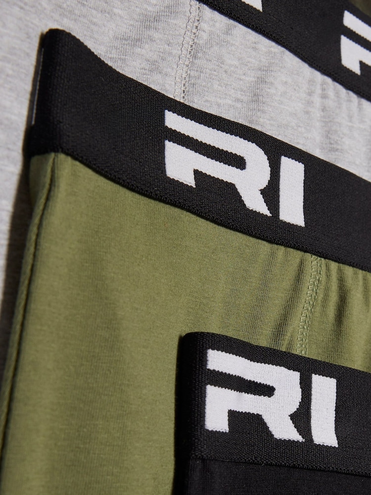 River Island Green Branded Waistband Boxers 5 Pack - Image 4 of 4 River Island Green Branded Waistband Boxers 5 Pack - Image 4 of 4