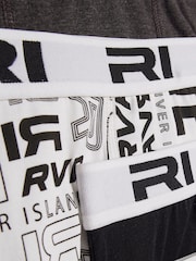 River Island Black River Branded Waistband Boxers 5 Pack - Image 3 of 4