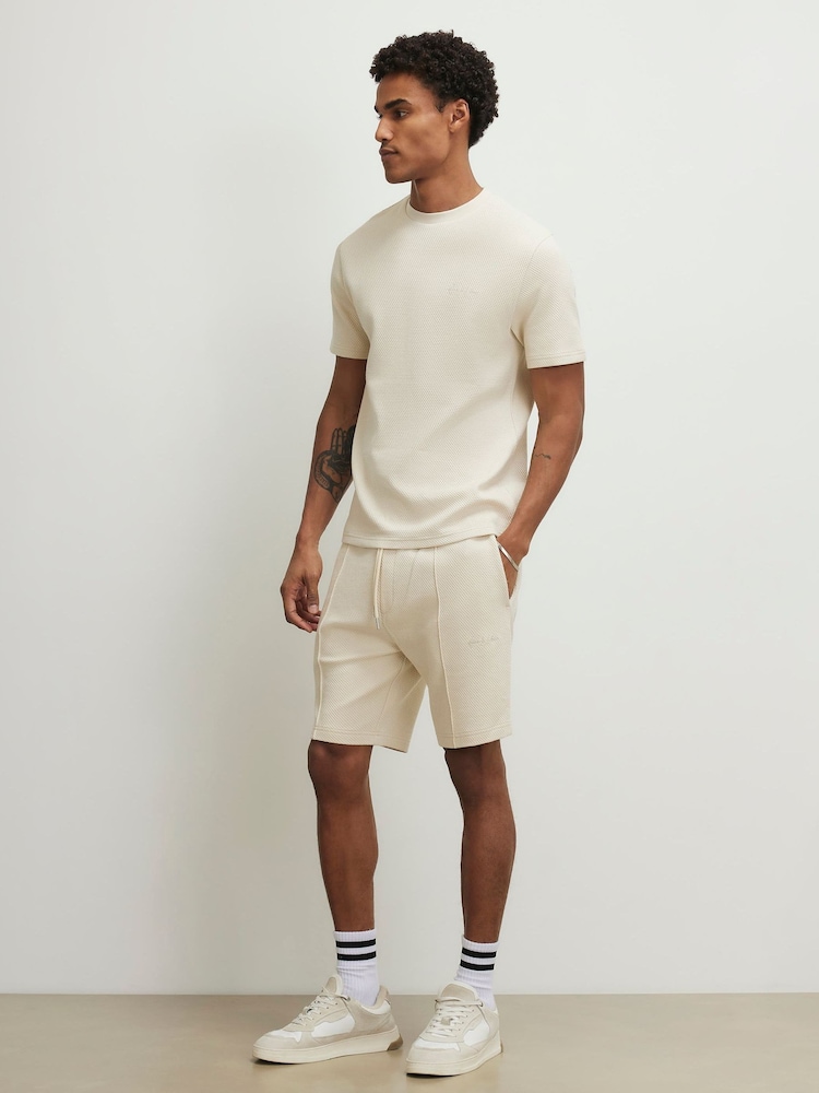 River Island Slim Fit Interlock T-Shirt & Joggers Set - Immagine 1 di 4