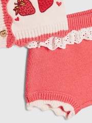 River Island Red Strawberry Cardigan & Bloomer Shorts Set - Image 5 of 5