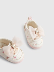 River Island White Floral Plimsoles - Image 4 of 5