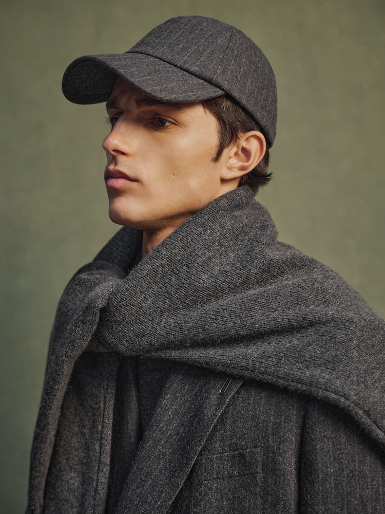 Reiss Palmer Monogram Pinstripe Baseball Cap - 圖片 1，共 5