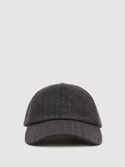 Reiss Palmer Monogram Pinstripe Baseball Cap - 圖片 2，共 5