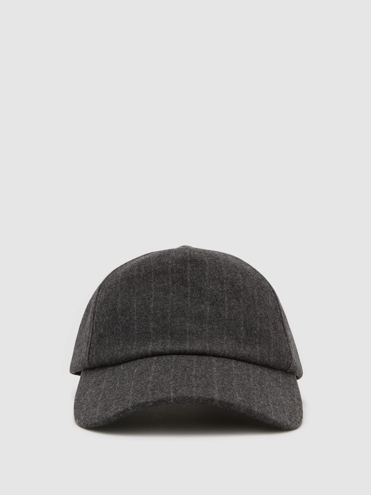 Reiss Palmer Monogram Pinstripe Baseball Cap - 圖片 2，共 5