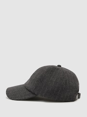 Reiss Palmer Monogram Pinstripe Baseball Cap - 圖片 3，共 5