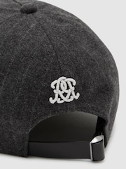 Reiss Palmer Monogram Pinstripe Baseball Cap - 圖片 5，共 5