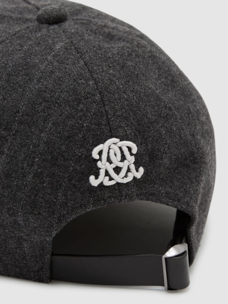 Reiss Palmer Monogram Pinstripe Baseball Cap - 圖片 5，共 5