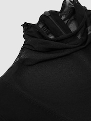Reiss Black Vanessa Sheer-Panel Long-Sleeve Top - Image 6 of 6