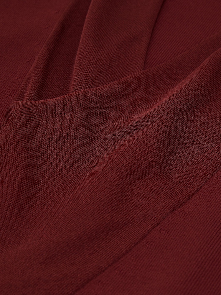 Reiss Claret Red Effie Cowl-Neck Knitted Sleeveless Top - Image 7 of 7