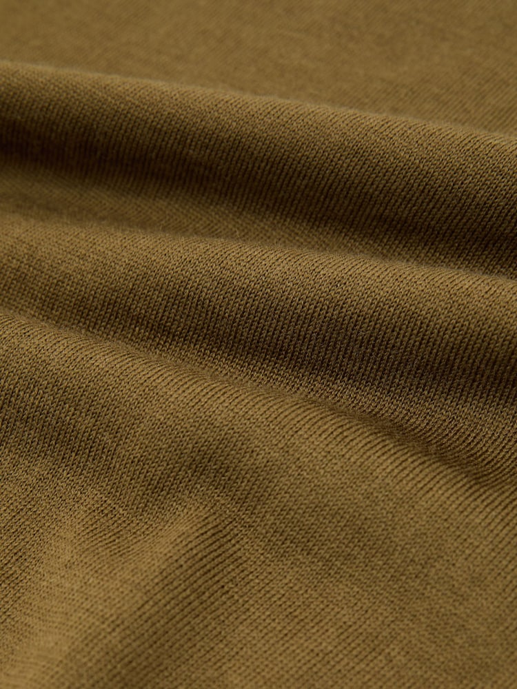 Reiss Khaki Green Suzzie Merino Wool Crew-Neck T-Shirt - Image 6 of 6