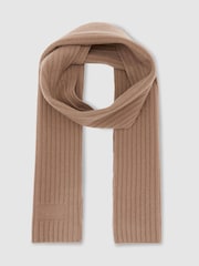 Түйе - Reiss Hollis Merino Wool Wide-Rib Knitted Scarf - 4суретінің 2 суреті