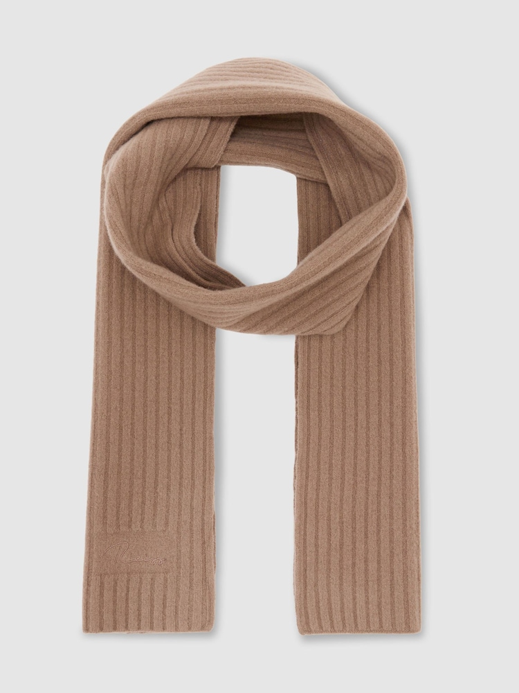 Түйе - Reiss Hollis Merino Wool Wide-Rib Knitted Scarf - 4суретінің 2 суреті