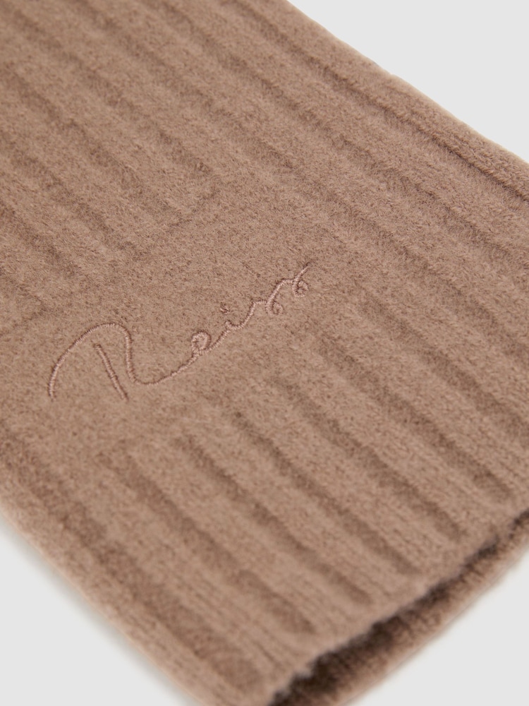 Түйе - Reiss Hollis Merino Wool Wide-Rib Knitted Scarf - 4суретінің 4 суреті