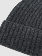 Көмір сұрғылт - Reiss Hollis Merino Wool Wide-Rib Knitted Scarf - 3суретінің 2 суреті
