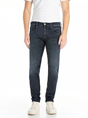 Replay Replay Anbass Hyperflex Blue Black Denim Jeans - صورة 1 من 2