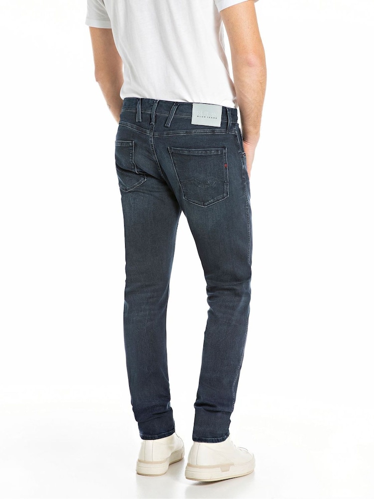 Replay Replay Anbass Hyperflex Blue Black Denim Jeans - صورة 2 من 2 Replay Replay Anbass Hyperflex Blue Black Denim Jeans - صورة 2 من 2