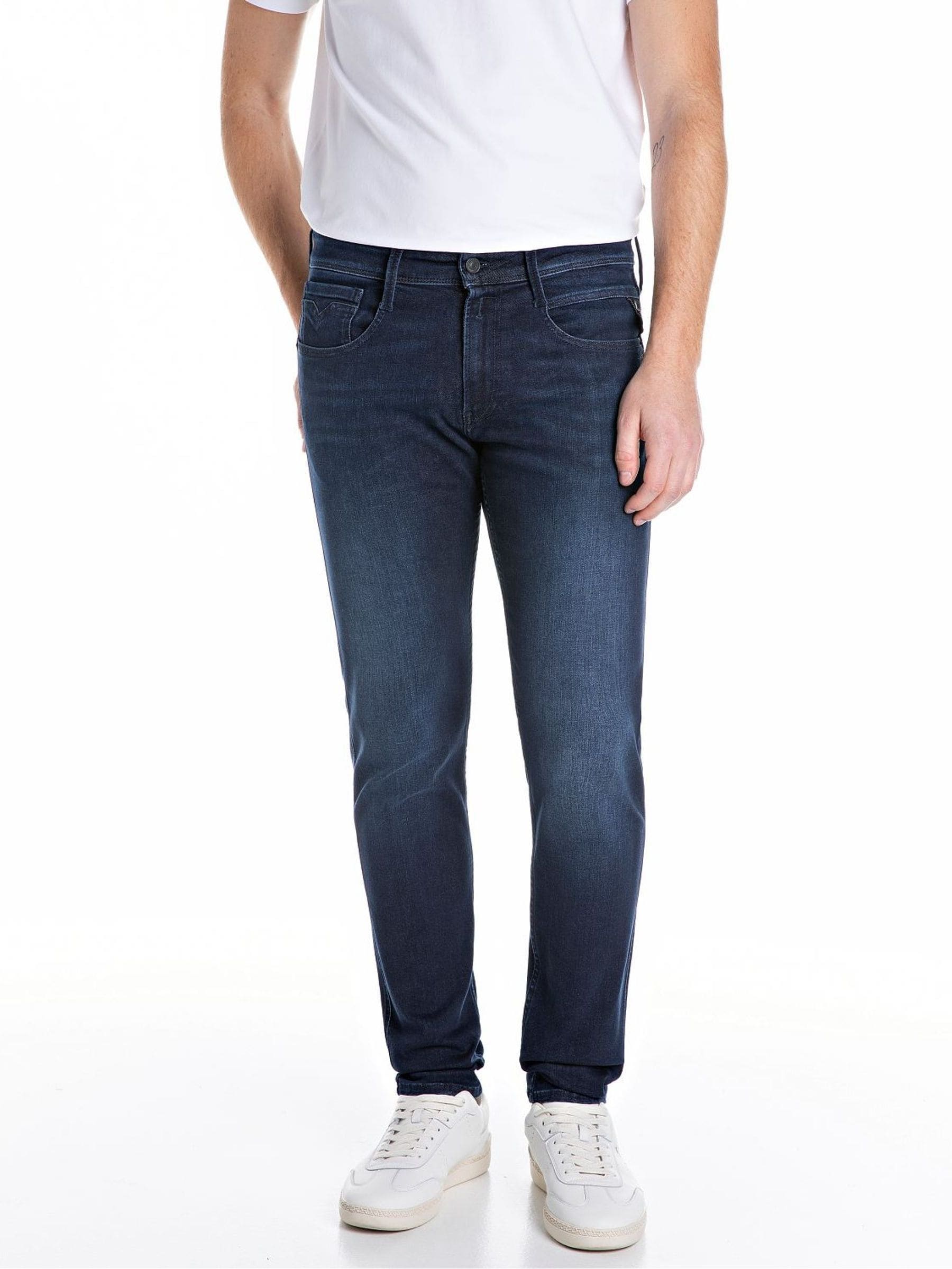 Replay Men's Dark Blue 007 Anbass Slim Fit Jean - 34W L - Image 7