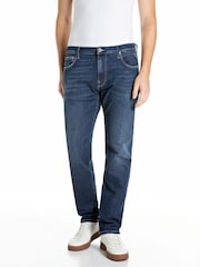 Replay Blue Replay Aideen Deep Blue Indigo Stretch Denim Jeans - Image 1 of 3