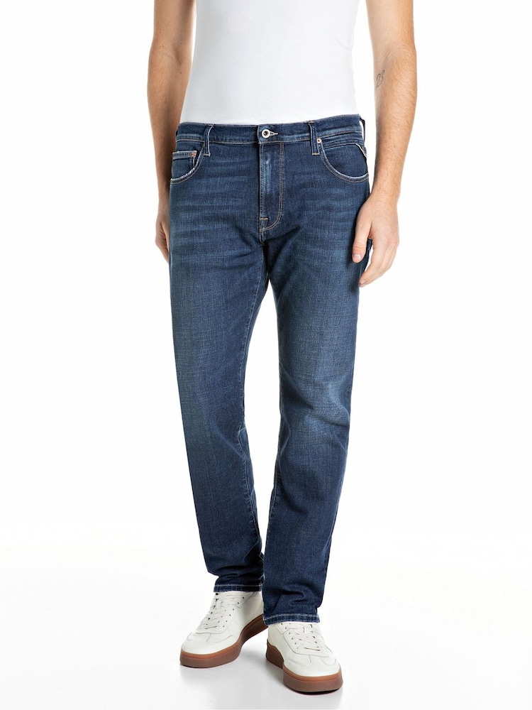 Replay Blue Replay Aideen Deep Blue Indigo Stretch Denim Jeans - Image 1 of 3
