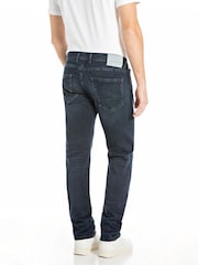 Replay Blue Replay Grover Hyperflex Blue Black Denim Jeans - Image 2 of 3