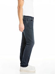 Replay Blue Replay Grover Hyperflex Blue Black Denim Jeans - Image 3 of 3