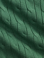 Polo Ralph Lauren Green Logo Cable Knit Jumper - Image 3 of 3