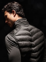 Reiss Black Hybrid Gilet Reiss | Castore Hybrid Quilted Gilet - Image 1 of 11