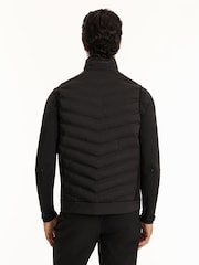 Reiss Black Hybrid Gilet Reiss | Castore Hybrid Quilted Gilet - Image 8 of 11