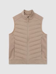 beige - Reiss Hybrid Gilet Reiss | Castore Hybrid Quilted Gilet - 10суретінің 2 суреті