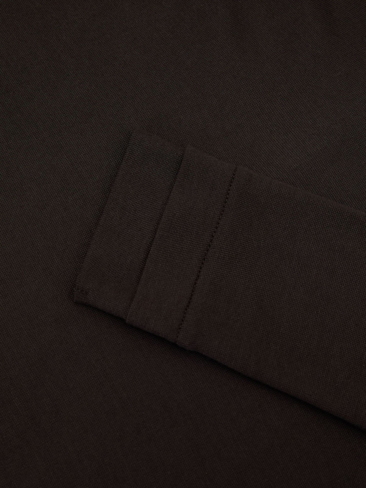 Reiss Chocolate Brown Brody High V-Neck Long-Sleeve Top - Image 6 of 6 Reiss Chocolate Brown Brody High V-Neck Long-Sleeve Top - Image 6 of 6