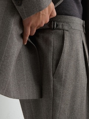 Reiss Deal Volnene hlače elegantne s črtami - Slika 4 iz 7