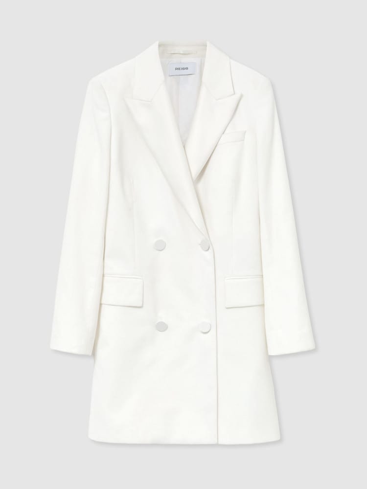 Reiss Annie Velvet Peak-Lapel Tuxedo Mini Dress - صورة 2 من 9
