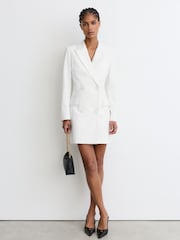 Reiss Annie Velvet Peak-Lapel Tuxedo Mini Dress - صورة 4 من 9