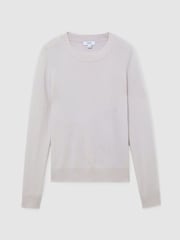 Piedra Neutral - Suéter de Cuello redondo Reiss Mimi 100% cachemira - Imagen 2 de 6