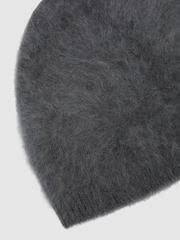 Reiss Grey Ava Brushed Cashmere Beanie Hat - Image 4 of 4