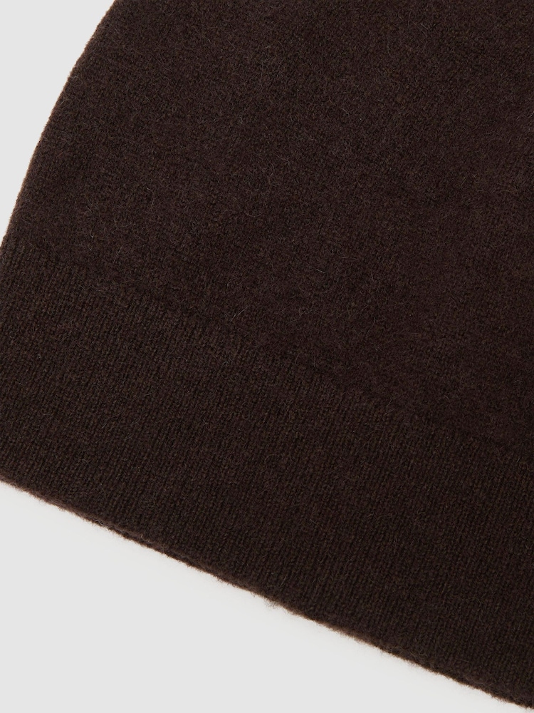 Шоколад - Reiss Mollie 100% Cashmere Beanie - Image 4 of 4