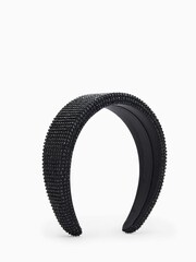 AllSaints Black Holly Pave Headband - Image 1 of 3