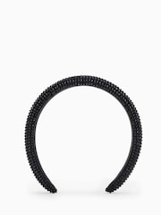 AllSaints Black Holly Pave Headband - Image 2 of 3