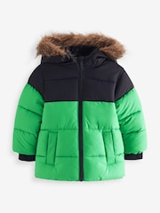 Green And Black Padded Jacket - Image 1 of 1