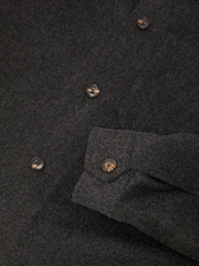 Reiss Charcoal Grey Collin Brushed Wool-Blend Patch-Pocket Overshirt - Image 8 of 8