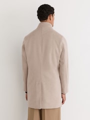 בצבע בז' - Reiss Fossil Wool-Blend Gilet-Insert Single-Breasted Coat - תמונה 7 מתוך 9