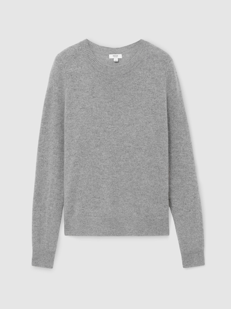 Gris jaspeado - Suéter de Cuello redondo Reiss Mimi 100% cachemira - Imagen 2 de 6 Gris jaspeado - Suéter de Cuello redondo Reiss Mimi 100% cachemira - Imagen 2 de 6
