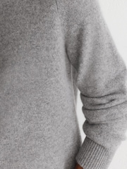 Gris jaspeado - Suéter de Cuello redondo Reiss Mimi 100% cachemira - Imagen 3 de 6