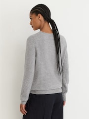 Gris jaspeado - Suéter de Cuello redondo Reiss Mimi 100% cachemira - Imagen 5 de 6