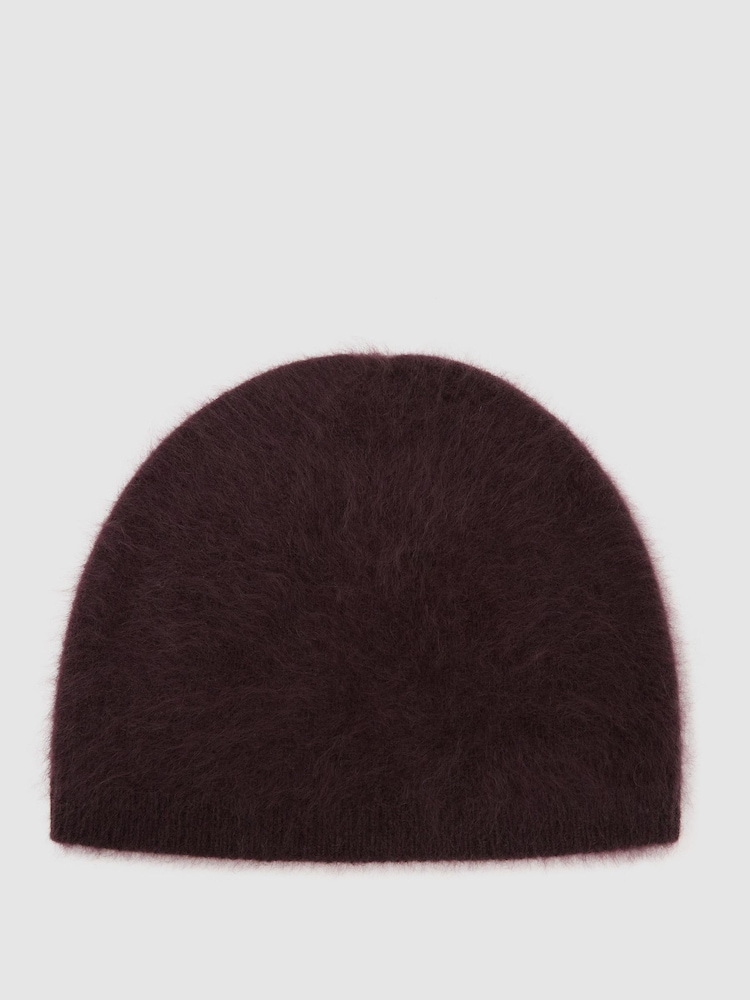 Uva - Reiss Ava Brushed Cashmere Beanie Hat - Imagen 2 de 4