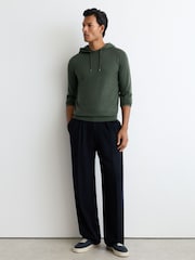 أخضر داكن - هودي من صوف برباط شد Holland من Reiss - صورة 3 من 6