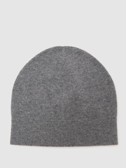Gris - Reiss Mollie 100% Cashmere Beanie - Imagen 2 de 4