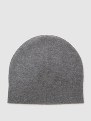 Gris - Reiss Mollie 100% Cashmere Beanie - Imagen 3 de 4